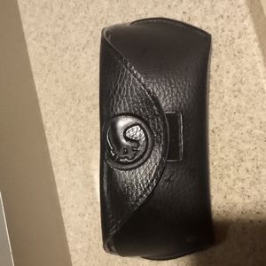 Black Leather Sunglasses Case